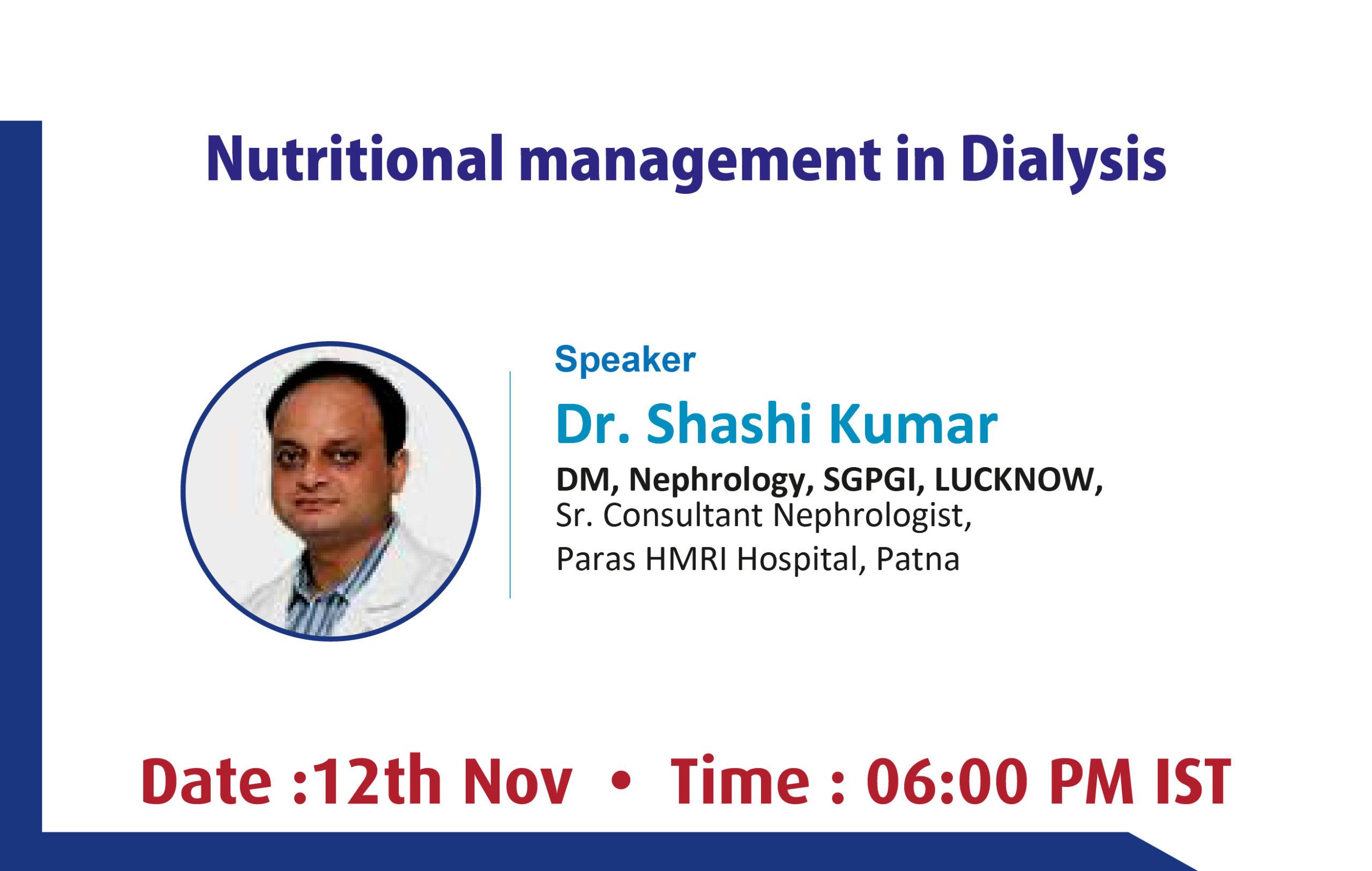 Nutritional management in Dialysis