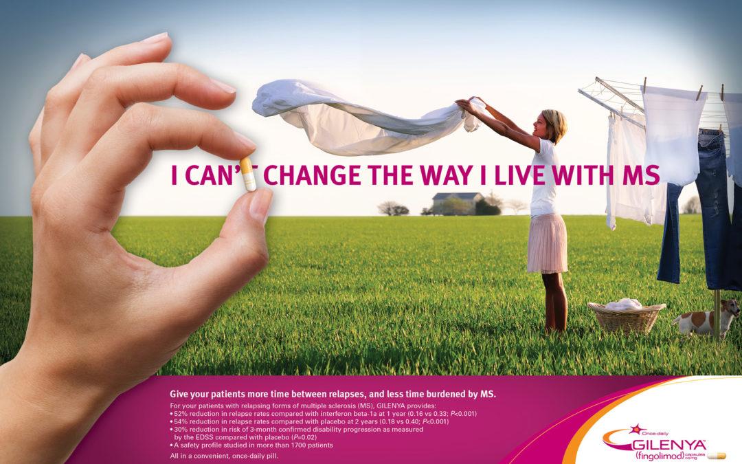 Multiple Sclerosis treatment drug Gilenya by Novartis advertising strategy case study
